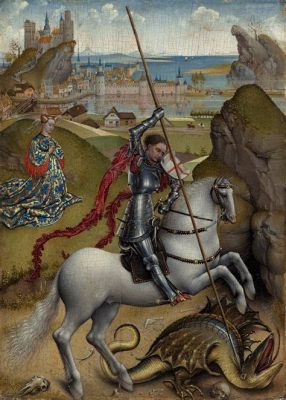  Le Saint Georges et le Dragon : Une exploration de la bravoure divine et des détails exquis